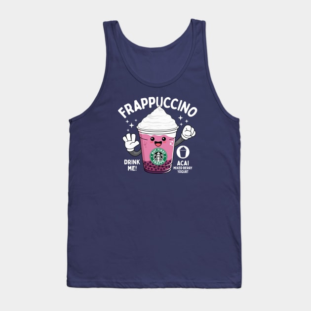 Acai Mixed Berry Yogurt Blended Beverage for Coffee lovers Tank Top by spacedowl